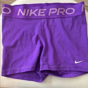 Nike Women's Purple Pro Shorts